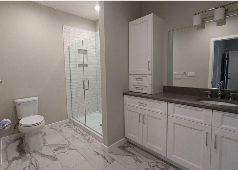Primary Bathroom with Shower at The Point at Gateways, Randolph, NJ 07869  