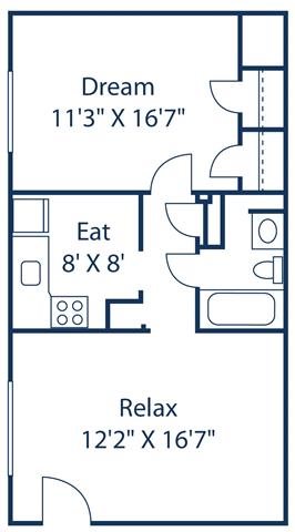 Crystal Lakes_ 1 Bedroom_FloorPlan Crystal Lakes_ 1 Bedroom_FloorPlan