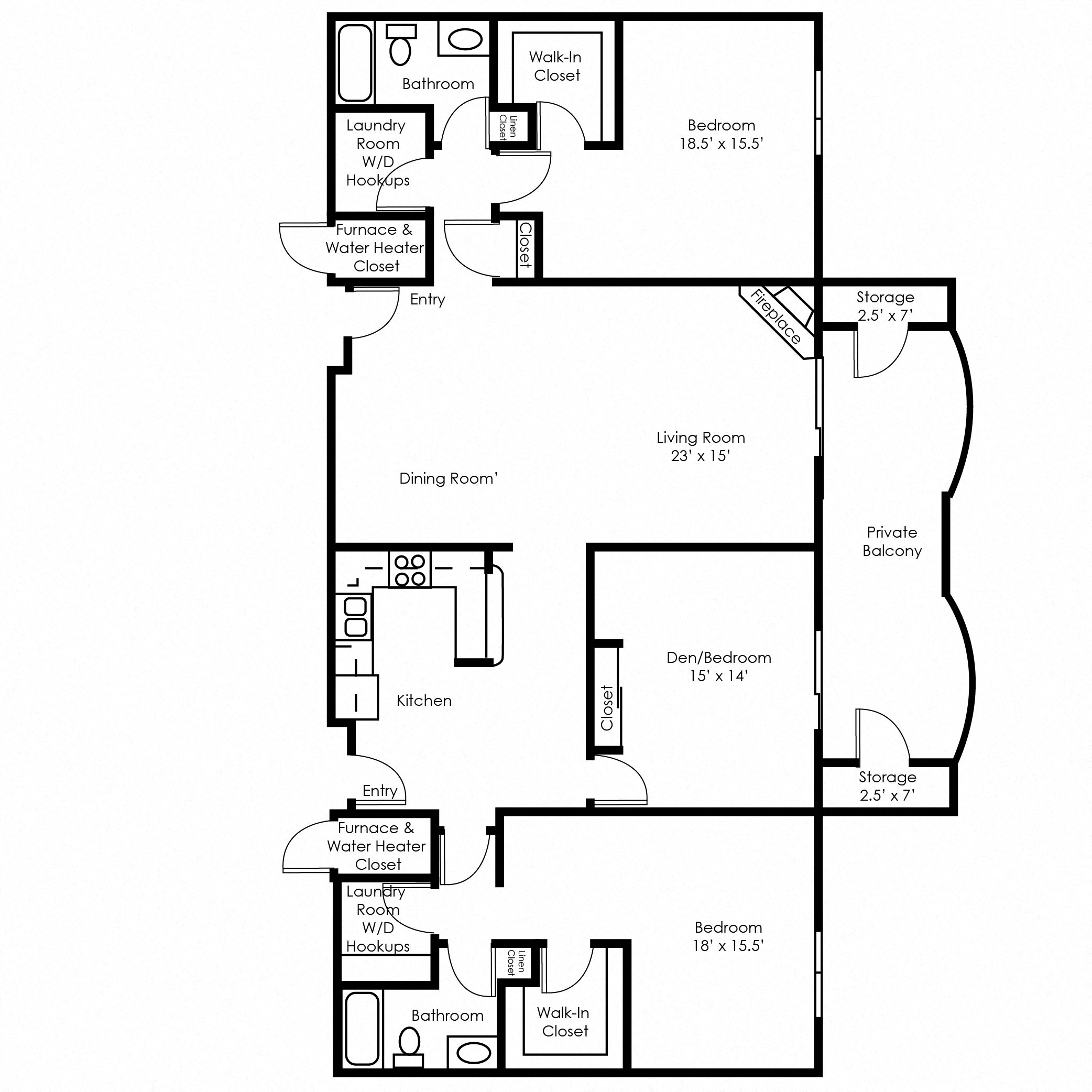 Lakeside Hills Apartments - Three Bed/Two Bath: The Como