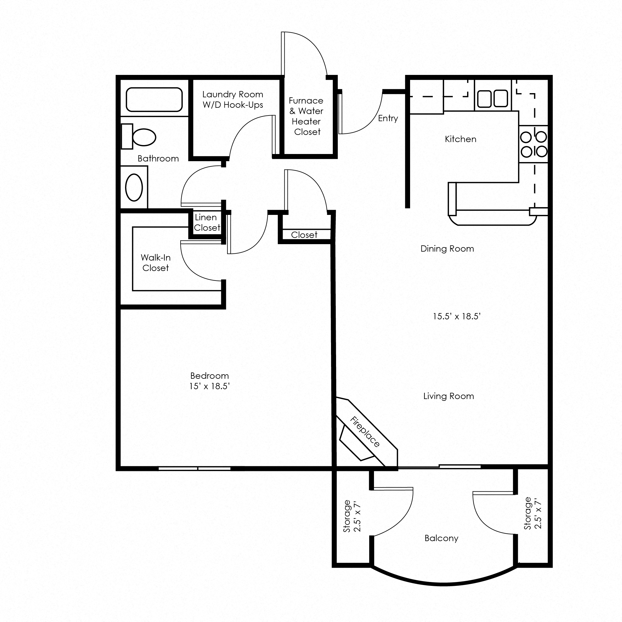 Lakeside Hills Apartments - One Bed/One Bath: Geneva