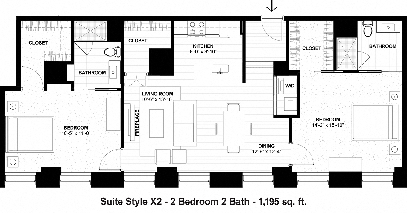 Suite Style X2 at The Terminal Tower Residences Apartments, Ohio, 44113