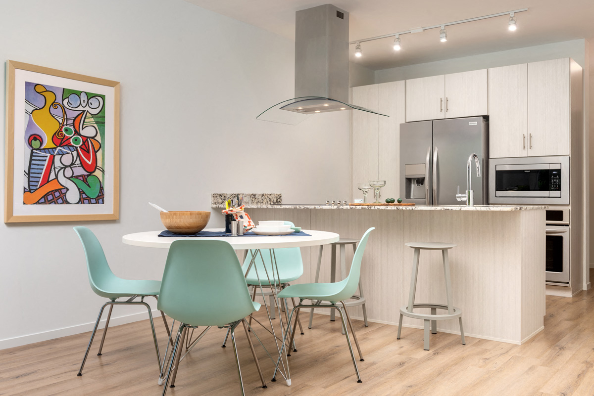 Dining room area in one of our spacious apartment floor plans in Scottsdale