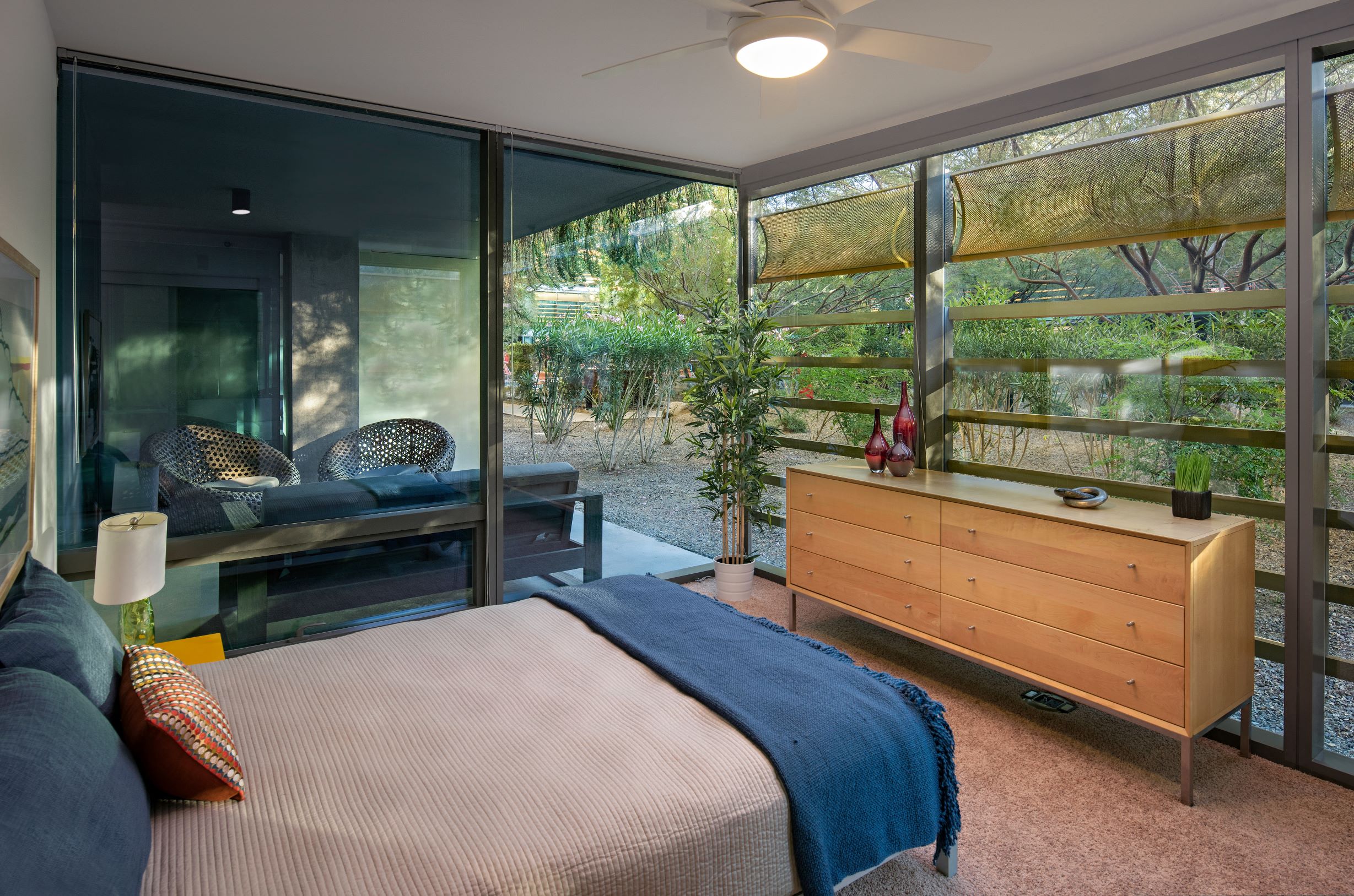 View from the bedroom of our luxury apartment complex in Old Town Scottsdale