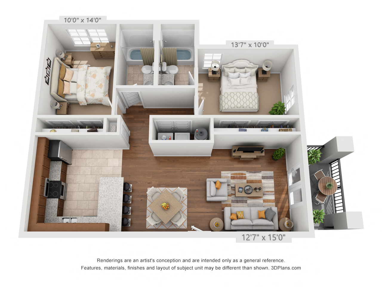 River Rock - 2 Bedroom 2 Bathroom