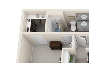 Spruce One Bedroom One Bathroom FloorPlan One Bedroom One Bathroom