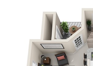 Willow One Bedroom One Bathroom FloorPlan One Bedroom One Bathroom