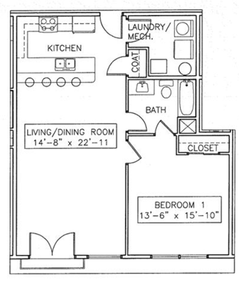 345 S. College Ave 1-4 Beds Apartment, Student for Rent - Photo Gallery 3