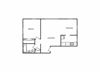 1 Bedroom 1 Bath Floor Plan