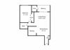 1 Bedroom 1 Bath Floor Plan