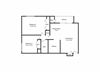 2 Bedroom 1 Bath Floor Plan