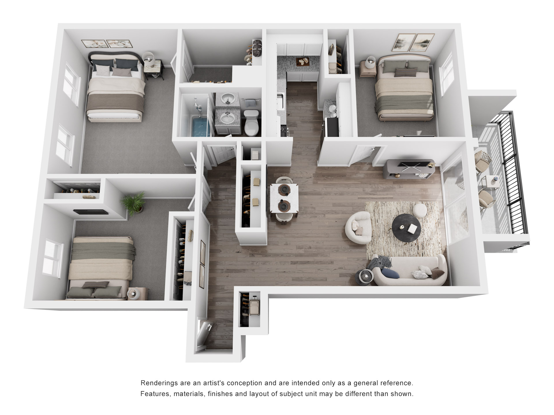 3 Bedroom 1 Bath Floor Plan