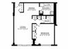 1 Bedroom 1 Bath Floor Plan