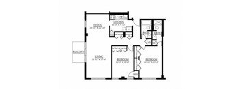 3 Bedroom 1 Bath Floor Plan