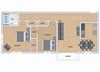 2 Bedroom 1 Bath Floor Plan