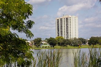 lake view Episcopal Catholic Apartments in Winter Park, FL lake view from community