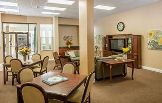 rec room1 Episcopal Catholic Apartments in Winter Park, FL recreation room