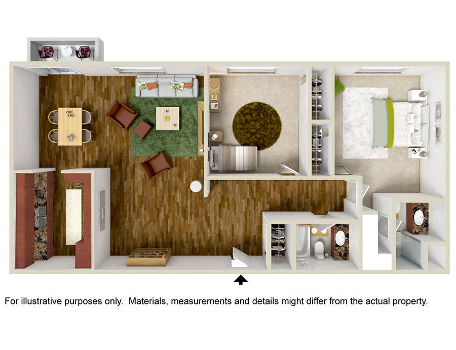 Two Bedroom Floor Plan
