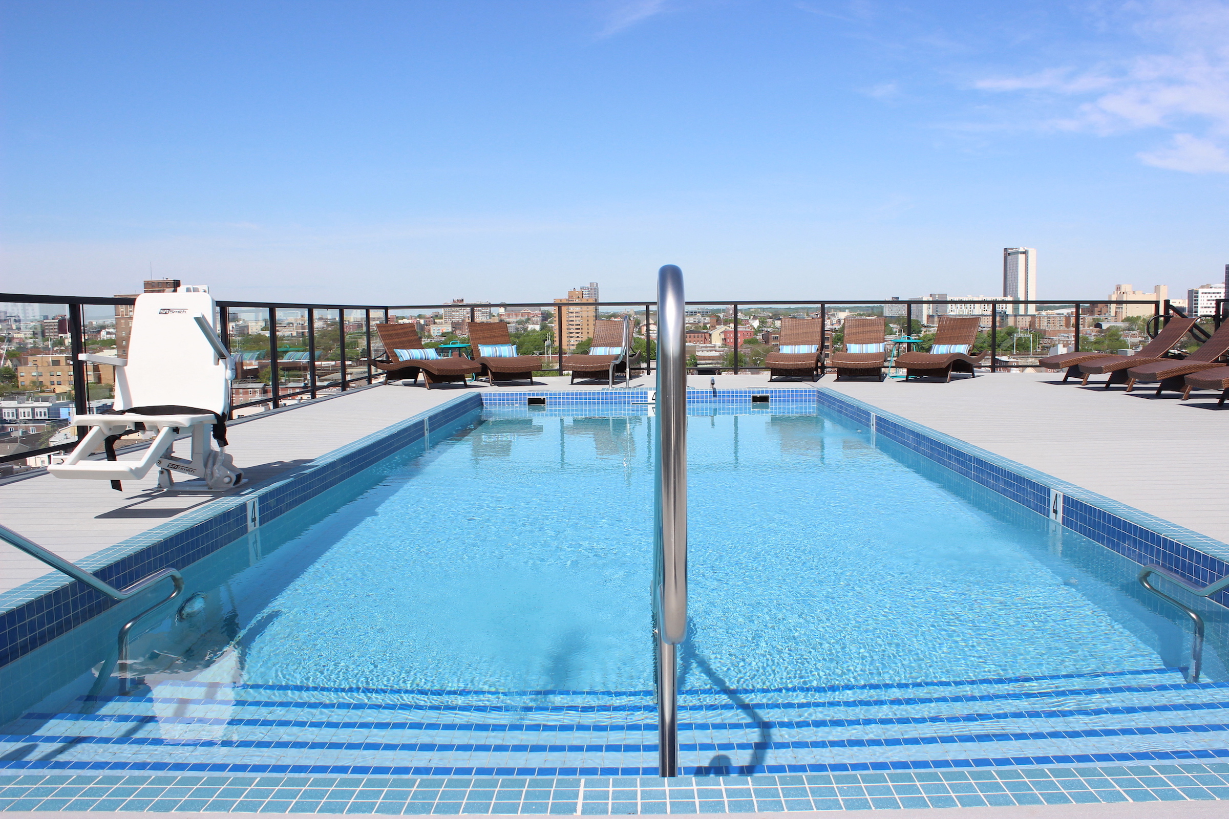 Umbrella Building Roof Top Pool