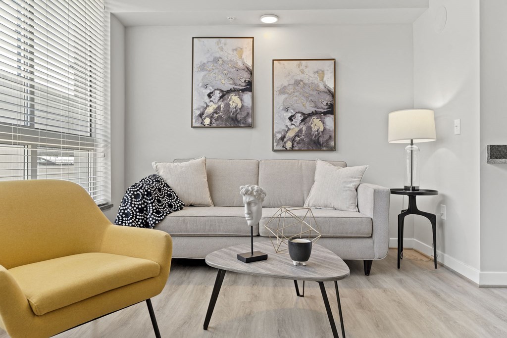 Wood Floor Living Room at Scott's View, Richmond, VA 23230
