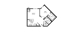 1 Bed/1 Bath-H Phase I