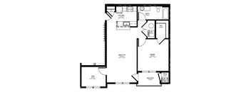 1 Bed/1 Bath Den-2B-A3 Phase II