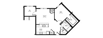 1 Bed/1 Bath Den-H1 Phase III
