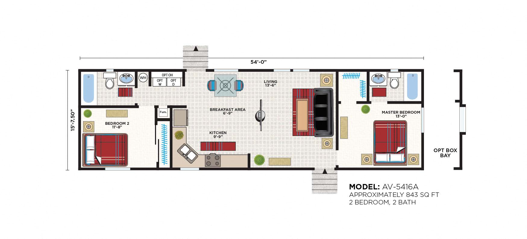 a floor plan of a small house at Aloha Vegas in North Las Vegas