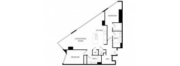 Plan M 2 Bd with Den