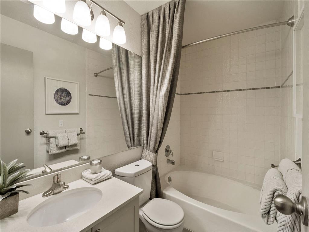 interior view of bathroom at apartment in englewood co