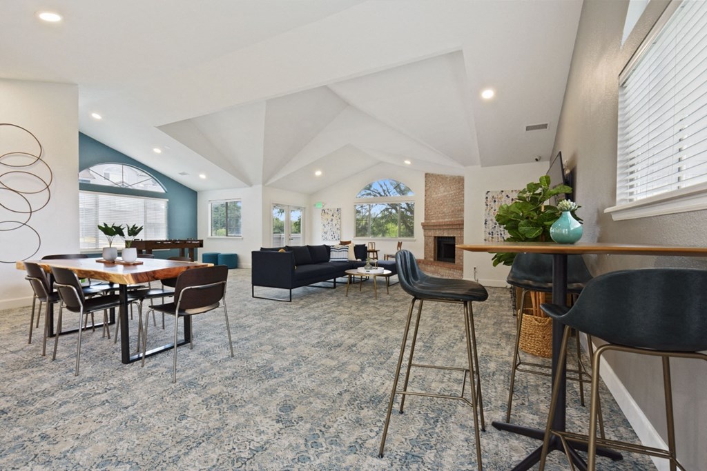 Fireplace Lounge at Alvista Trailside Apartments, Englewood, Colorado