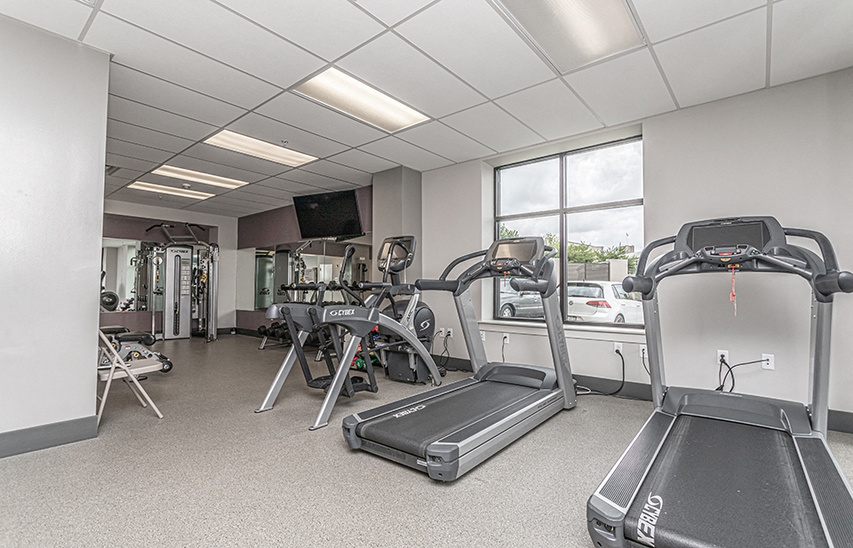 Treadmills and cardio machines in luxury apartments for rent on Philadelphia's Main Line
