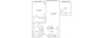 Residences 1 Bed 1 Bath with Den