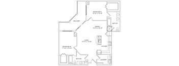 Residences 2 Bed 2 Bath Balcony