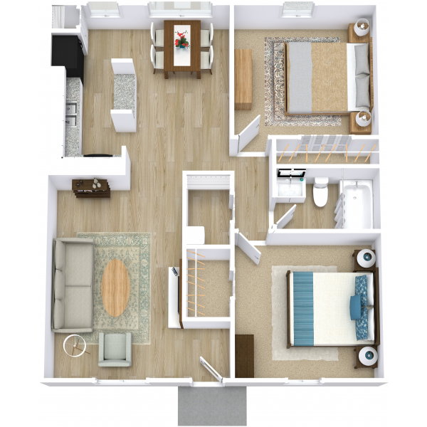 Dutchess Floor Plan at St Charles Apartment Homes in Bossier, Louisiana, LA