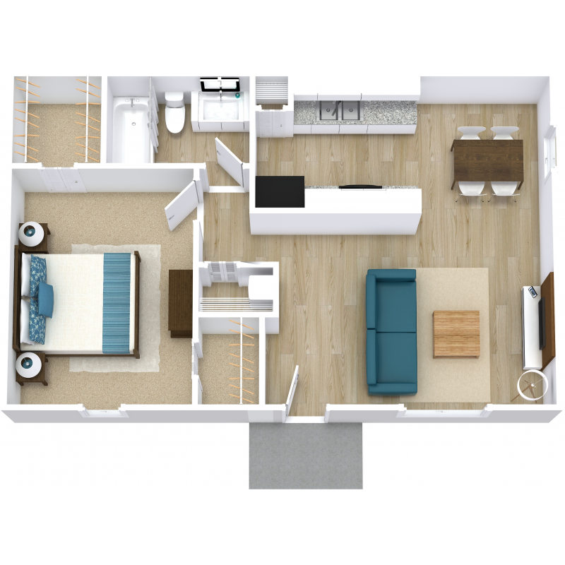 Victoria  Floor Plan at St Charles Apartment Homes in Bossier, Louisiana, LA