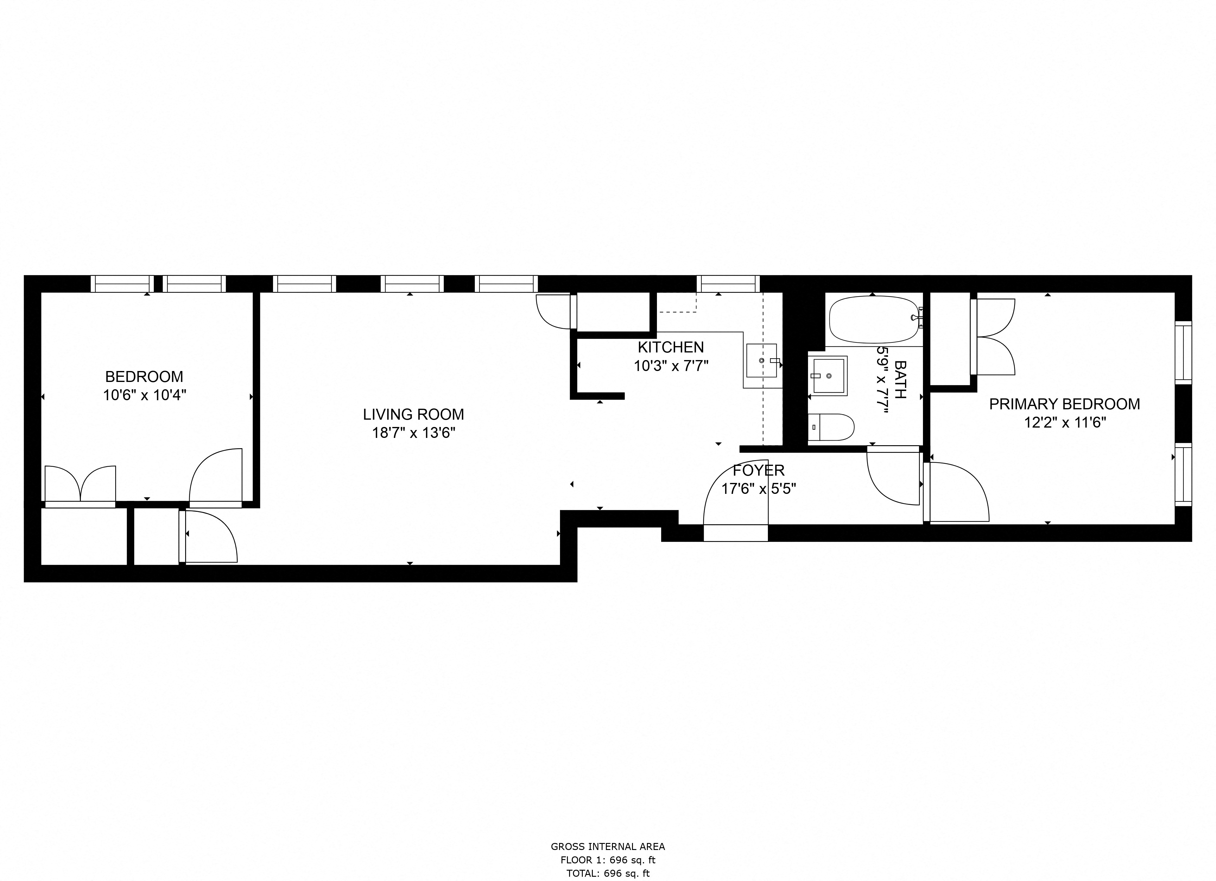 2 Bedroom 1 Bathroom