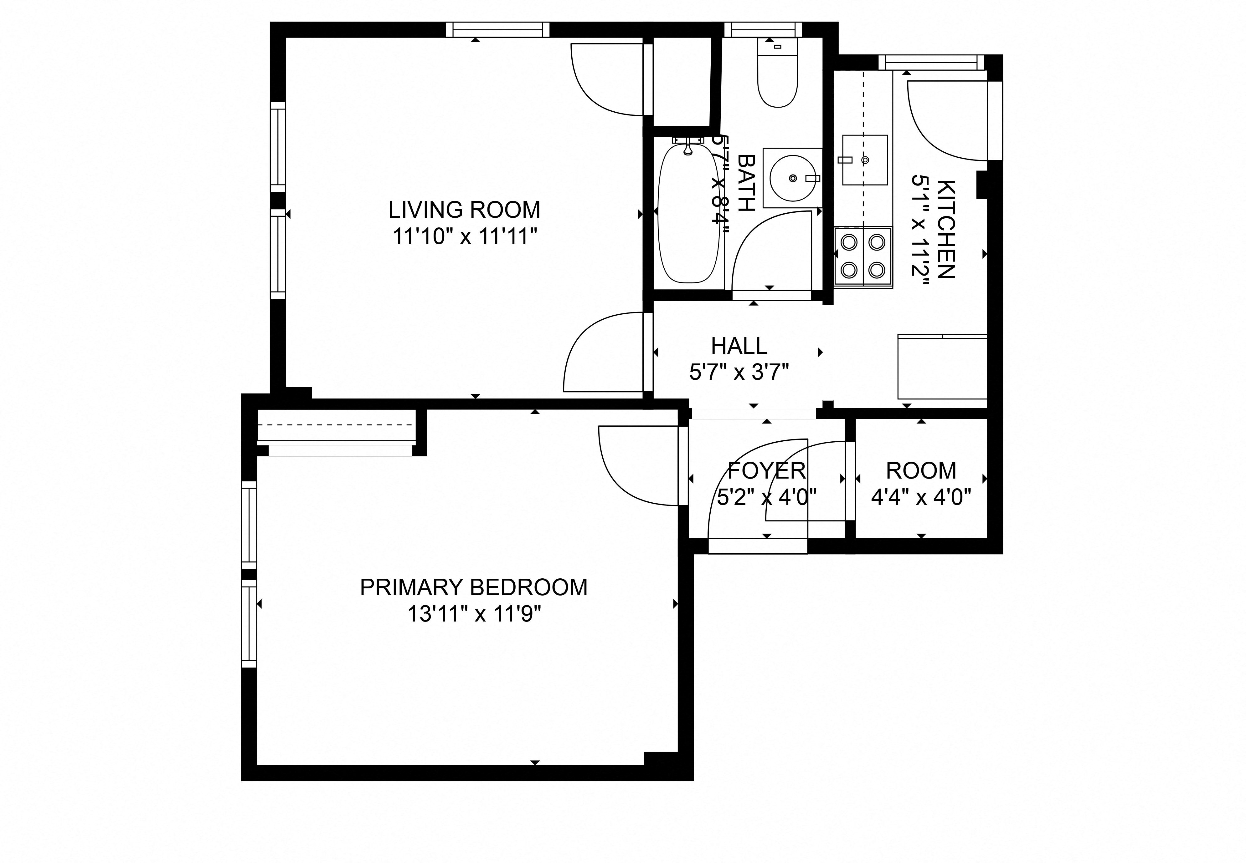 1 Bedroom 1 Bathroom