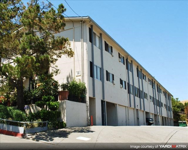 a large white building with a tree in front of it