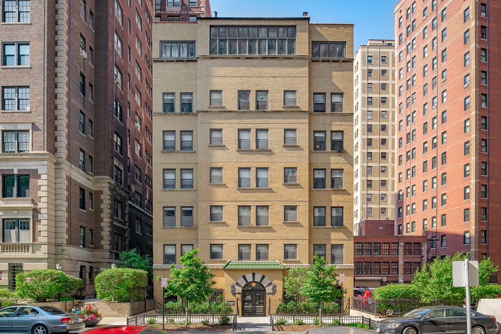 a view of the building from the street