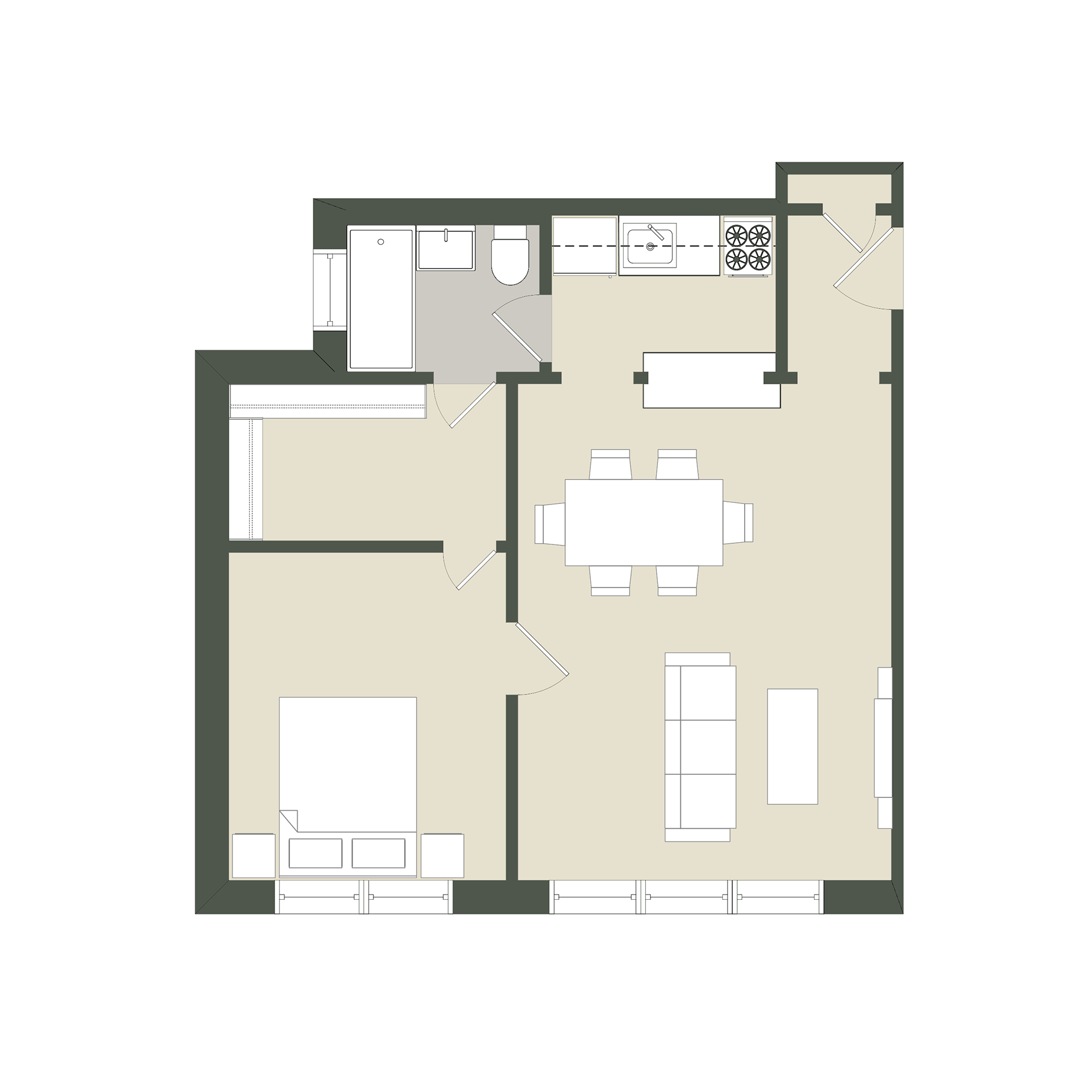 1 Bedroom - Tier 01