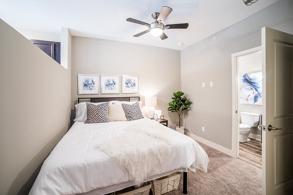 Large Comfortable Bedrooms With Closet, at The Foundry, South Bend