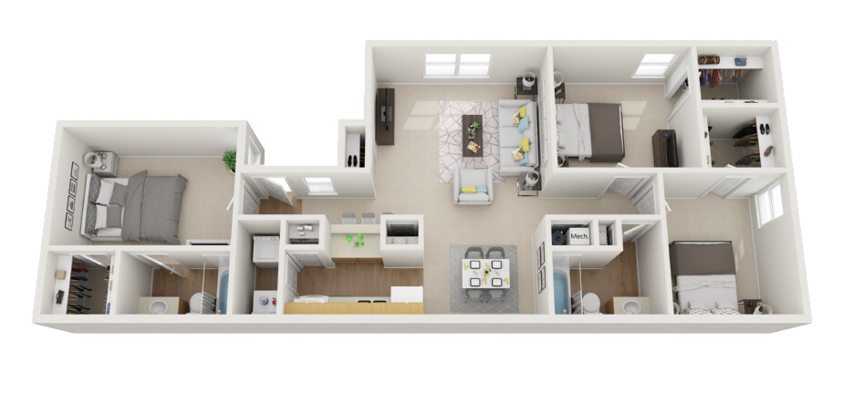 Parkway Villas - 3 Bedroom Floor Plans
