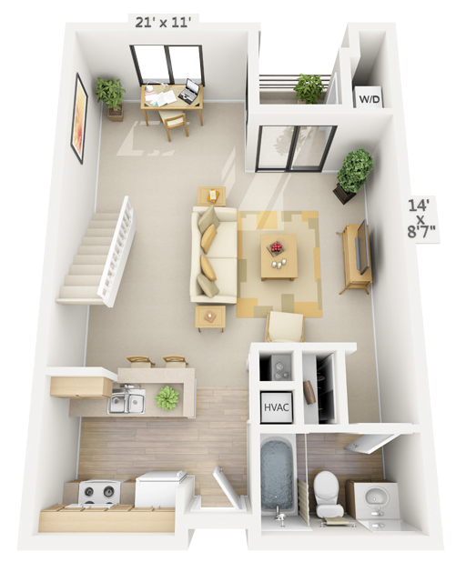 Marina Studio Loft at Pine at 6th,CA, 90802