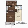 1 BR 1BA 810 sq ft Bluewater Floorplan bluewater at boltons landing