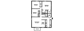 3 Bed 2 Bath Large