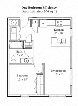 1 Bedroom Efficiency