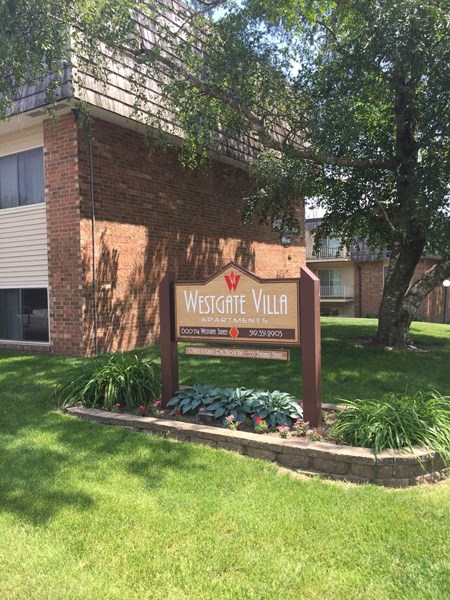 Green Space Monument Sign at Westgate Villa, Iowa City, IA, 52246