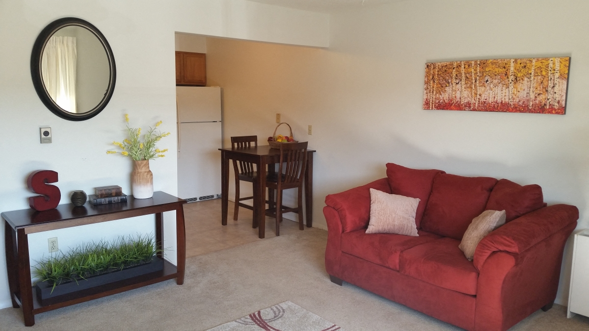 Seville Living Room 4 at Seville Apartments in Iowa City, IA