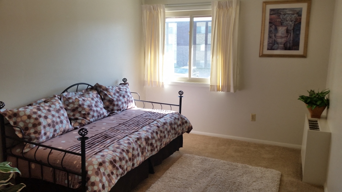 Seville Bedroom 1 Bedroom in one bedroom apartment at Seville Apartments in Iowa City, IA