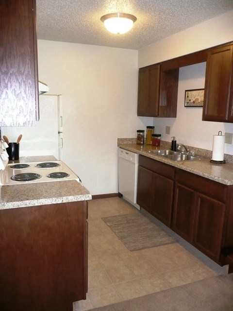 Modern Kitchen With Custom Cabinet at Parkside Manor, Coralville, IA, 52241